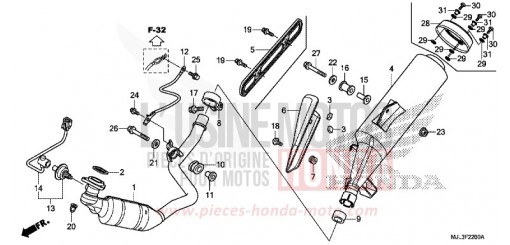EXHAUST MUFFLER NC700XDE de 2014